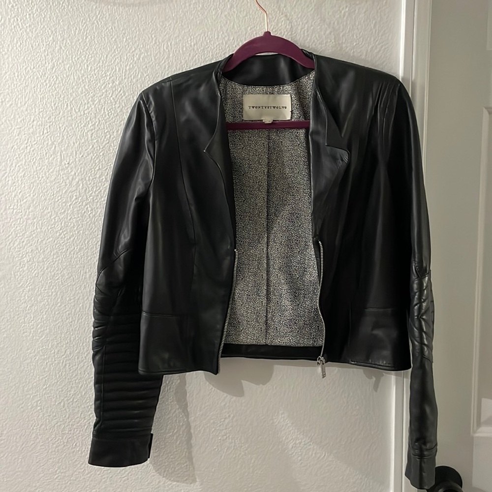 Black leather Moto jacket